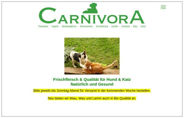 Vorschau von www.carnivora.ch, Carnivora.ch, Familie Nierlich