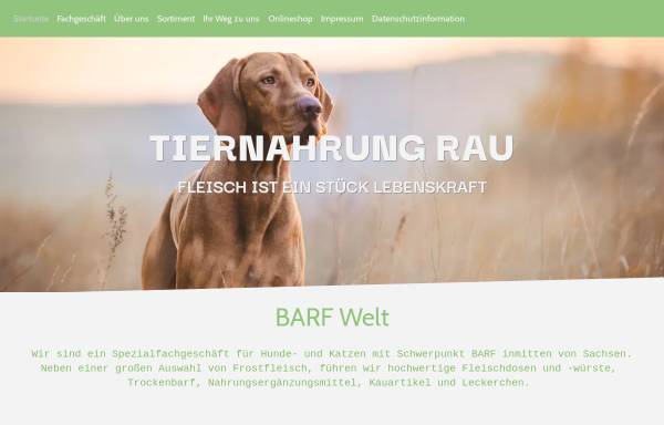 Vorschau von tiernahrung-rau.de, Käbschütztaler Futtershop, Mandy Rau