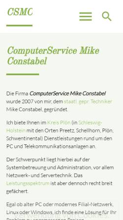 Vorschau der mobilen Webseite www.constabel-it.de, Computer Service Mike Constabel