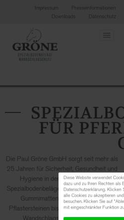 Vorschau der mobilen Webseite www.groene-gmbh.de, Gröne GmbH