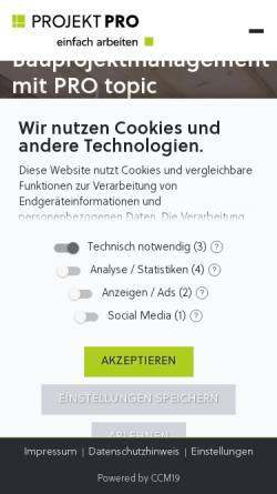 Vorschau der mobilen Webseite www.pro-topic.de, PRO TOPIC LTD