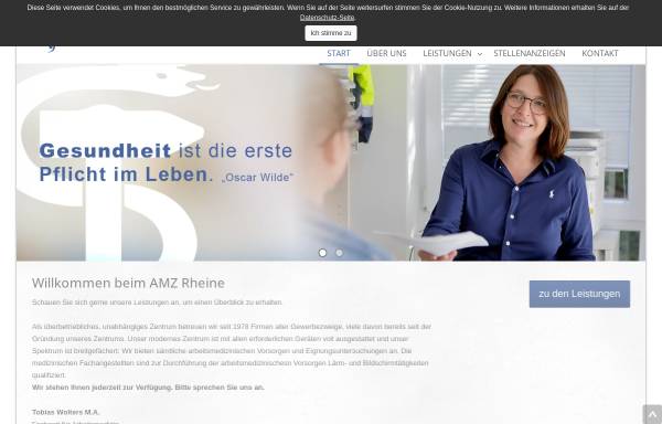 Vorschau von www.amz-rheine.net, Arbeitsmedizinisches Zentrum Rheine (AMZ), Dr. med. Gabriele Wolters