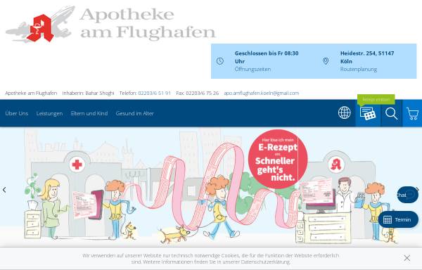 Vorschau von www.apotheke-am-flughafen.de, Apotheke Am Flughafen
