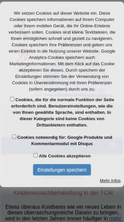 Vorschau der mobilen Webseite www.naturheilkunde-online.de, Praxis für TCM Andreas A. Noll
