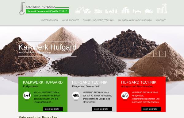 Vorschau von www.hufgard.de, Desical - Kalkwerk Hufgard GmbH