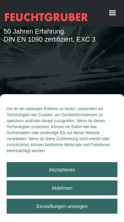 Vorschau der mobilen Webseite feuchtgruber.eu, Feuchtgruber GmbH