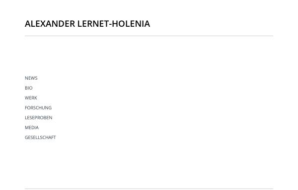 Lernet-Holenia Homepage