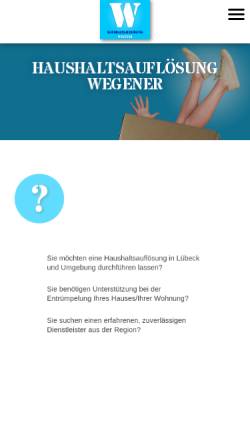 Vorschau der mobilen Webseite www.haushaltsaufloesung-wegener.de, Haushaltsauflösung Wegener