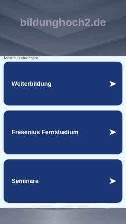 Vorschau der mobilen Webseite bildunghoch2.de, Bildung Hoch 2
