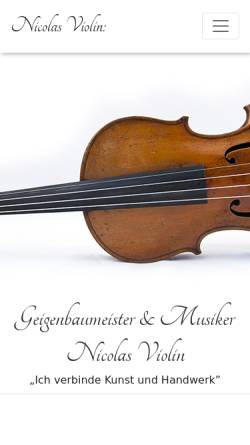 Vorschau der mobilen Webseite www.geigenbauer-nicolas.de, Violin, Nicolas