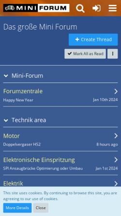 Vorschau der mobilen Webseite www.mini-forum.de, Mini-Forum.de