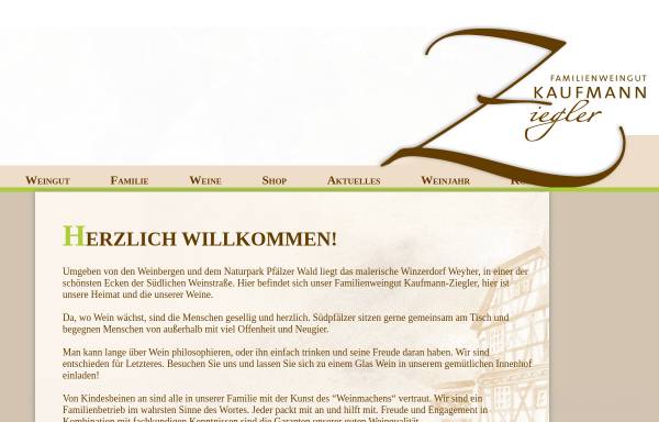 Vorschau von www.weingut-kaufmann-ziegler.de, Weingut Kaufmann-Ziegler