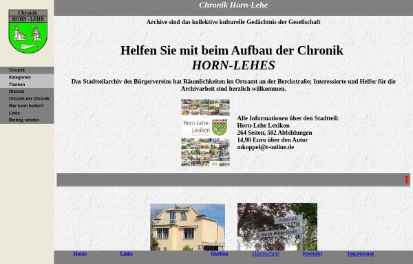 Vorschau von www.chronik-horn-lehe.de, Chronik Horn-Lehe