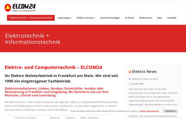Vorschau von elcom24.de, Elcom - Elektro- und Computertechnik