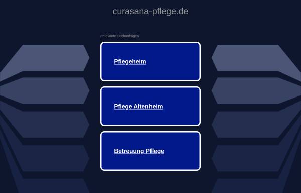 Vorschau von www.curasana-pflege.de, Cura Sana Pflegedienste