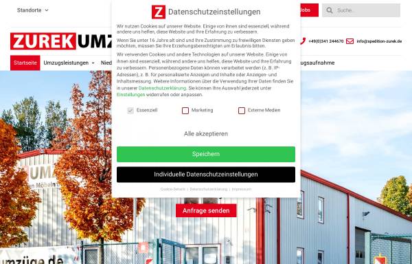 Vorschau von www.zurek-umzuege.de, Spedition Zurek GmbH