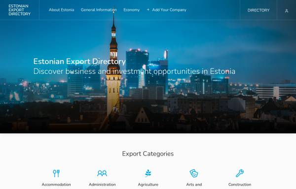 Vorschau von www.estonianexport.ee, Estonian Export Directory
