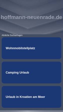 Vorschau der mobilen Webseite www.hoffmann-neuenrade.de, Hoffmann, Antje und Jürgen