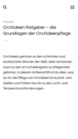 Vorschau der mobilen Webseite www.orchideen-blog.de, Orchideen-Blog