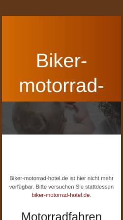 Vorschau der mobilen Webseite www.biker-motorrad-hotel.de, Biker Motorrad Hotel