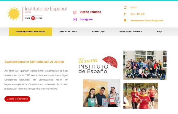 Vorschau von www.spanischkoeln.com, Instituto de Espanol