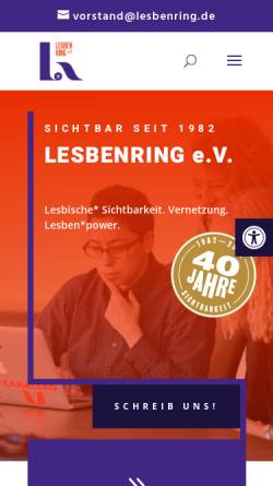 Vorschau der mobilen Webseite www.lesbenring.de, Lesbenring e.V.