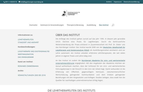 Vorschau von www.logotherapie-nuernberg.de, Institut für Existenzanalyse und Logotherapie