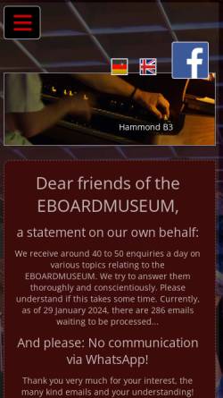 Vorschau der mobilen Webseite www.eboardmuseum.com, EBoardmuseum