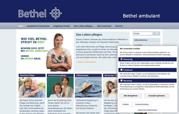 Vorschau von www.bethel-ambulant.de, Bethel ambulant - Pflege- und Betreuungsdienste Bethel gGmbH