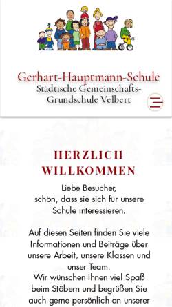 Vorschau der mobilen Webseite www.ghs-velbert.de, Städt. Gerhart-Hauptmann-Gem. Grundschule