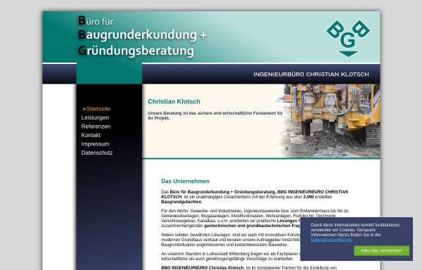 Vorschau von www.baugrund-dessau.de, Ingenieurbüro Christian Klotsch