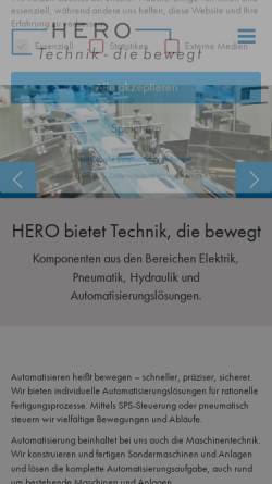 Vorschau der mobilen Webseite www.hero-hpi.de, Hero GmbH