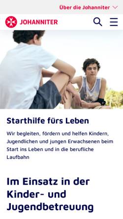 Vorschau der mobilen Webseite www.johanniter.de, Johanniter-Jugend