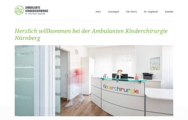 Vorschau von www.kinderchirurgienuernberg.de, Dr. med. Klime Angeloski