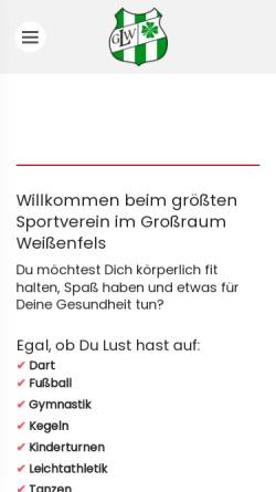 Vorschau der mobilen Webseite www.svgruenweisslangendorf.de, SV Grün-Weiss Langendorf e.V.