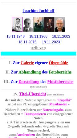 Vorschau der mobilen Webseite www.joachim-juchhoff.de, Joachim Juchhoff, Reproduktionen