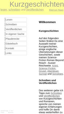 Vorschau der mobilen Webseite kurzgeschichten.marcus-haas.de, Haas, Marcus