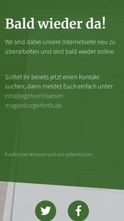 Vorschau der mobilen Webseite www.jagdhornblaeser-magdeburgerforth.de, Jagdhornbläser Magdeburgerforth