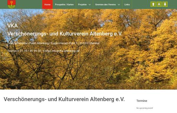 Vorschau von www.vka-altenberg.de, Verschönerungs- und Kulturverein Altenberg