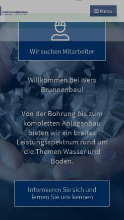 Vorschau der mobilen Webseite www.ivers-brunnenbau.de, Ivers Brunnenbau GmbH
