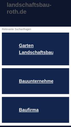 Vorschau der mobilen Webseite www.landschaftsbau-roth.de, Roth Garten- und Landschaftsbau, Bernhard Roth
