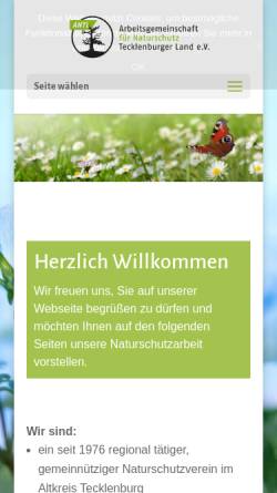 Vorschau der mobilen Webseite www.antl-ev.de, Arbeitsgemeinschaft für Naturschutz Tecklenburger Land e.V. (ANTL)