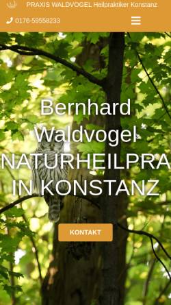Vorschau der mobilen Webseite www.heilpraktiker-waldvogel.de, Bernhard Waldvogel