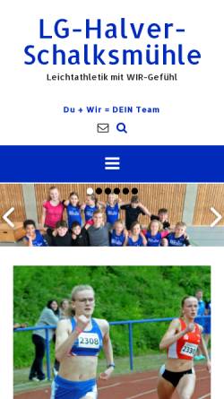 Vorschau der mobilen Webseite www.lghs.de, Leichtathletik-Gemeinschaft Halver-Schalksmühle