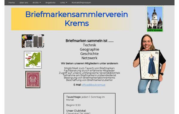 Vorschau von www.bsvkrems.at, Briefmarkensammlerverein Krems