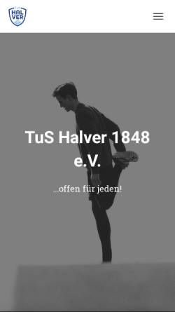 Vorschau der mobilen Webseite www.tus-halver.de, TuS Halver 1848 e.V.