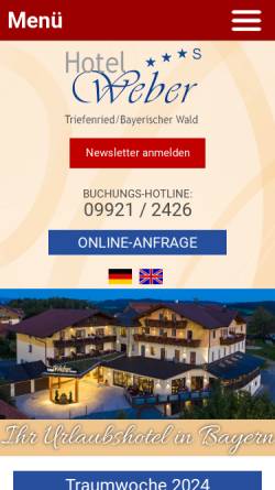 Vorschau der mobilen Webseite www.hotel-gasthof-weber.de, Hotel Gasthof Weber