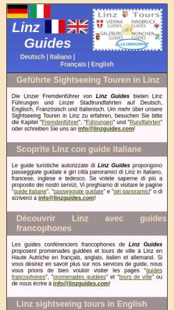 Vorschau der mobilen Webseite www.linzguides.com, Linzer Sightseeing Touren