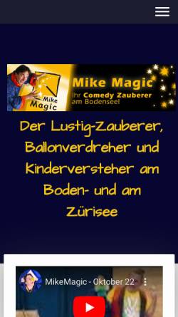 Vorschau der mobilen Webseite www.mike-magic.de, Mike Magic