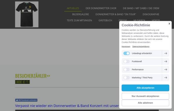 Vorschau von www.donnerwetterundband.de, Donnerwetter und Band: